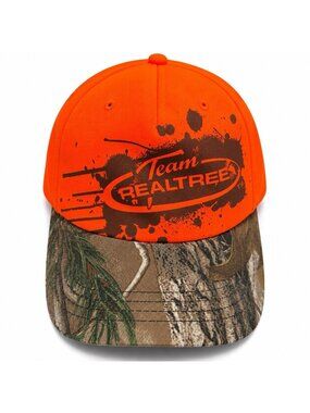 Team Realtree Orange Woodland Camo Baseball Cap Trucker Hat Signature One Size